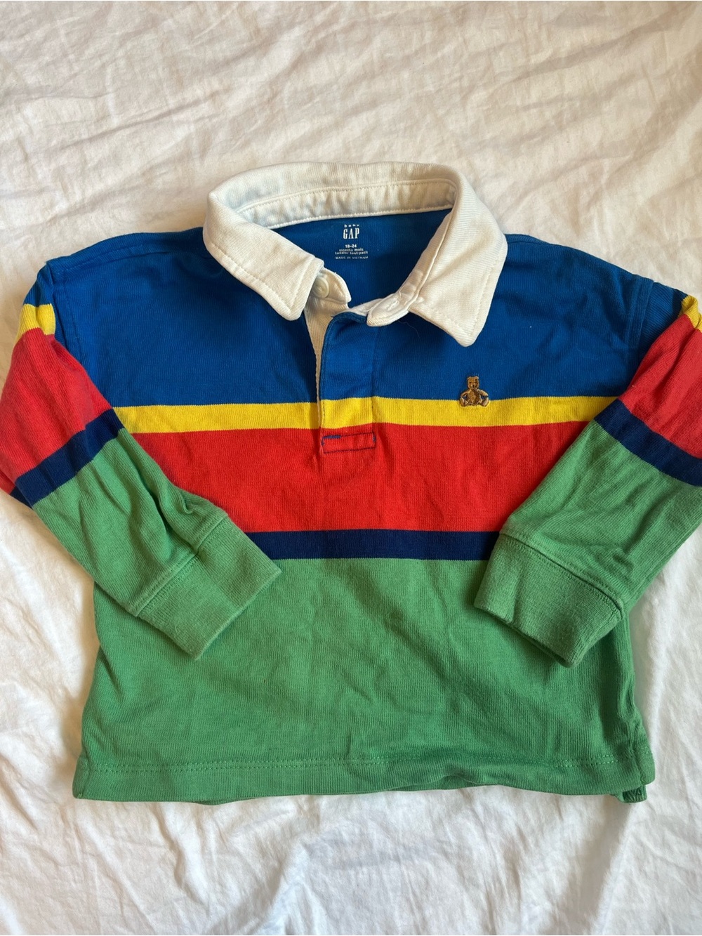 3/$20 GAP Kids Multicolor Striped Rugby Polo - Blue, Red, Green, Yellow, White